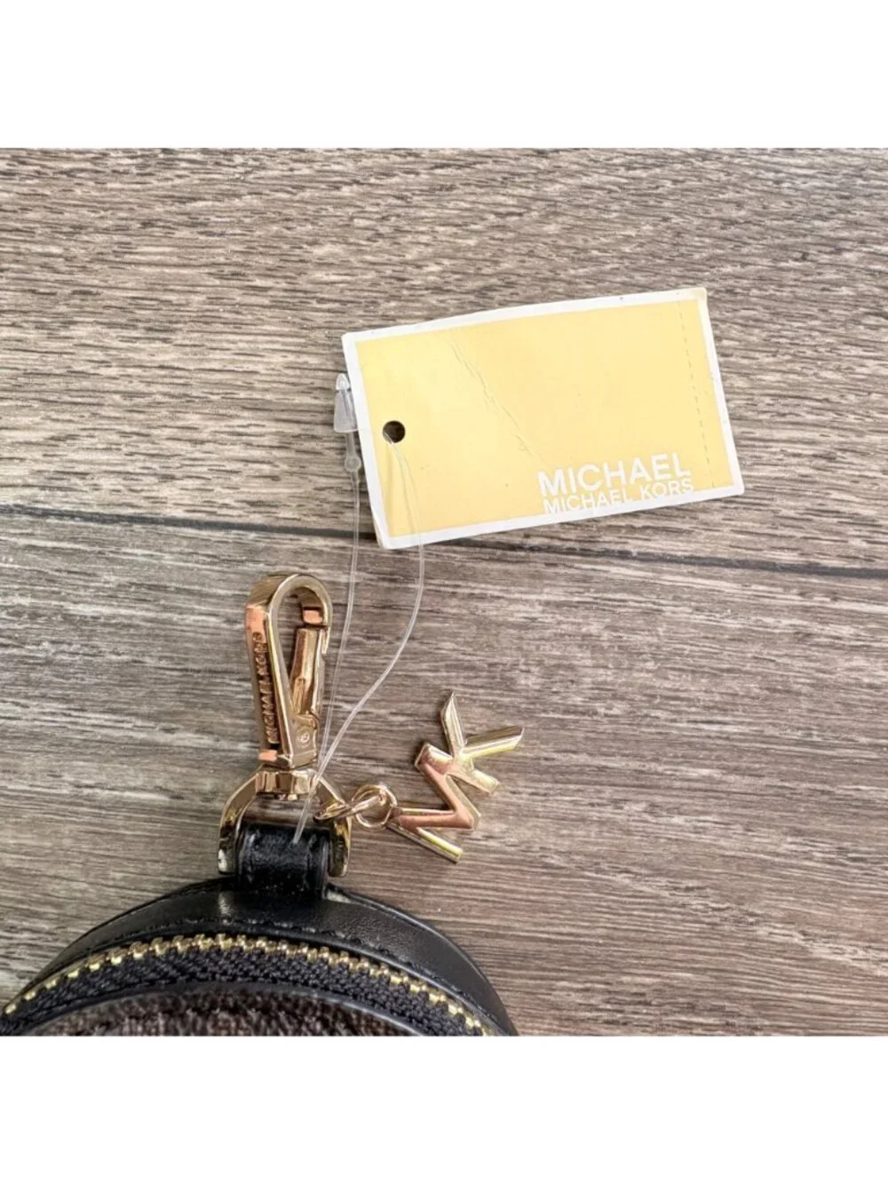 NEW Michael Kors Jet Set Travel XS Backpack Charm Keychain Brown/Black Gold